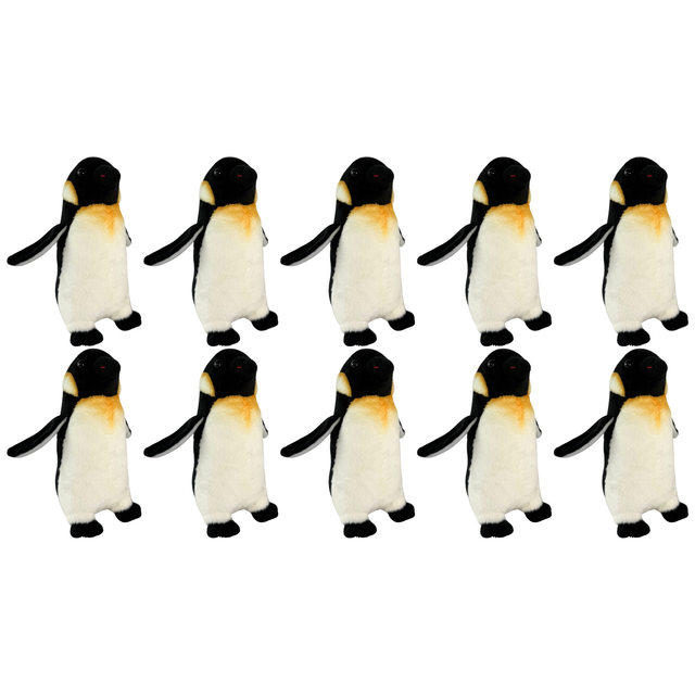 10x Bocchetta 15cm Mini Emperor Penguin Plush Toy Bulk Pack (Stuffed Animal Sea Life Keyring Gift)