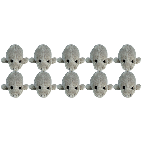 10x Bocchetta 13cm Mini Manatee Plush Toy Bulk Pack (Stuffed Animal Sea Life Keyring Gift)