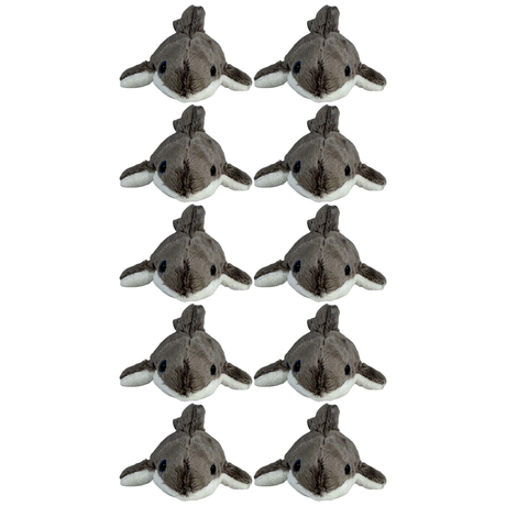 10x Bocchetta 15cm Mini Shark Plush Toy Bulk Pack (Stuffed Animal Sea Life Keyring Gift)