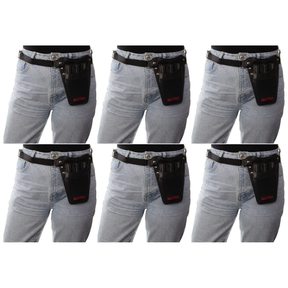 6x MATRIX Leather Tool Waist Bag Bulk Pack - Barber/Hairdresser Scissors Waist Pouch Belt