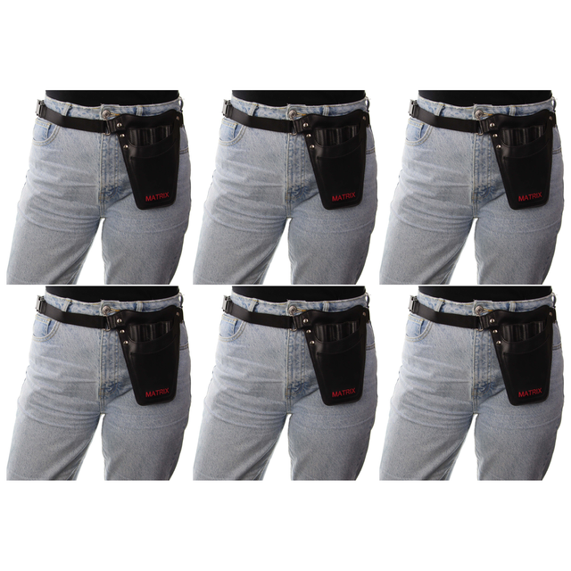 6x MATRIX Leather Tool Waist Bag Bulk Pack - Barber/Hairdresser Scissors Waist Pouch Belt