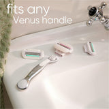 Gillette Venus Womens Comfortglide Sugarberry Razor Metal Handle + 2 Cartridges