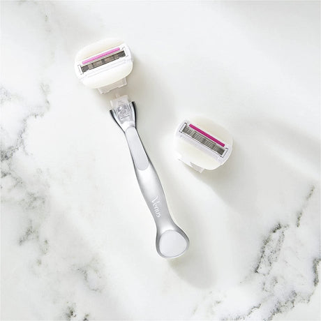 3x Gillette Venus Womens Comfortglide Sugarberry Razor Pack - Metal Handle + 2 Cartridges