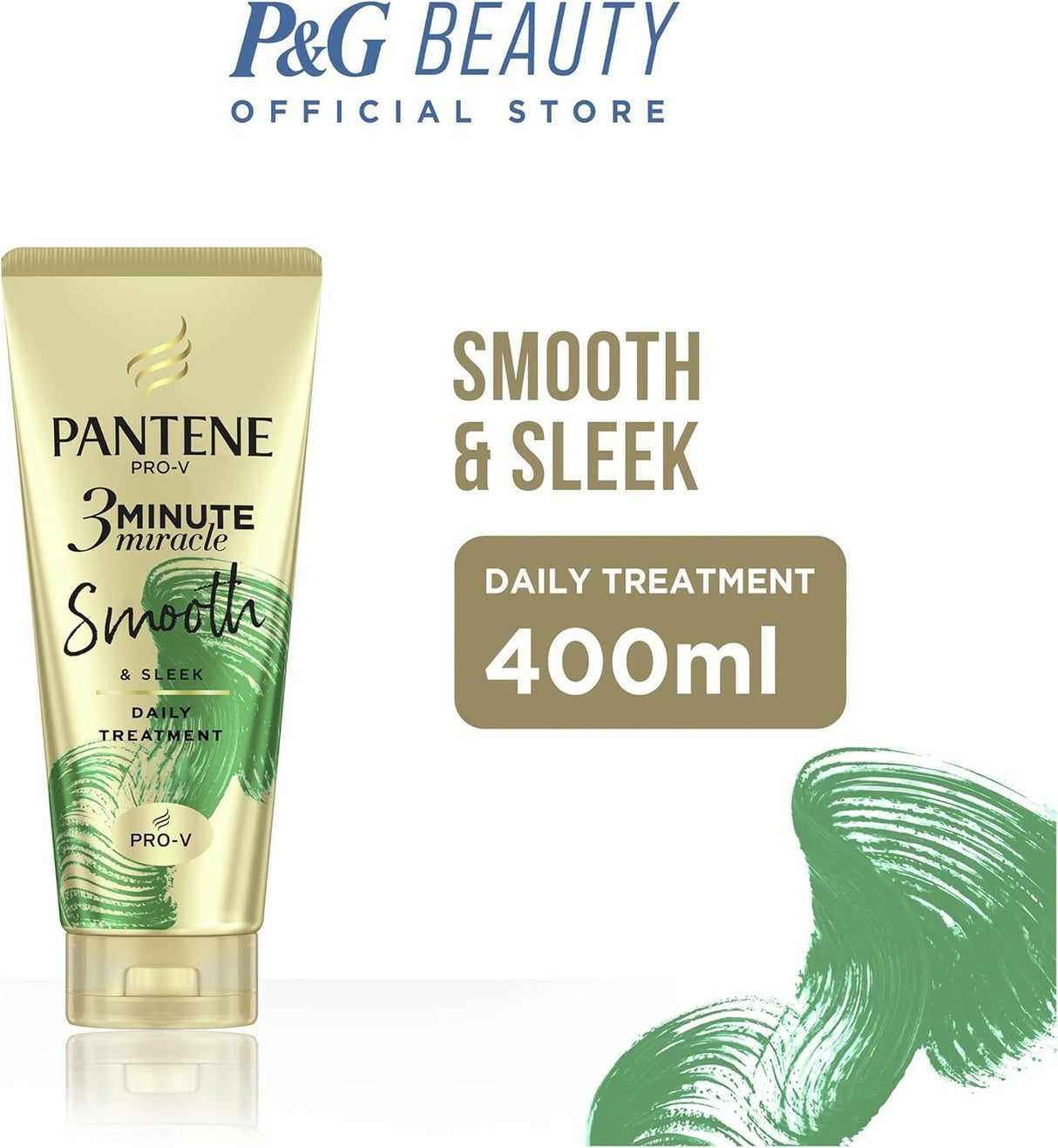 Pantene 400ml 3 Minute Miracle Smooth & Sleek Deep Conditioning Treatment (Frizzy Hair)