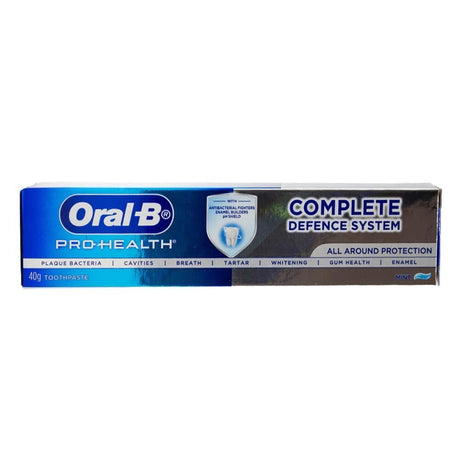 Oral B Mint Fluoride Toothpaste Tube Complete Defence System in 40g Travel Size