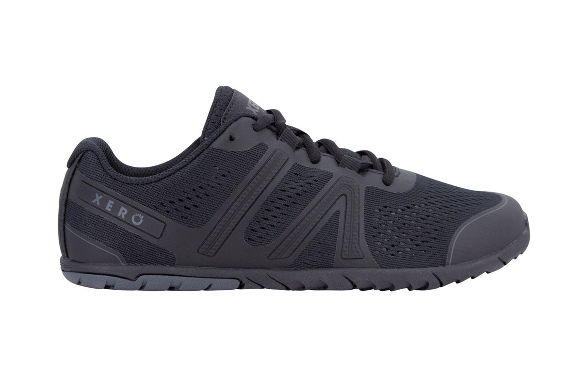 Xero Mens HFS Original Barefoot Road Running Shoes - Black (Zero Drop Sneakers/Runners)