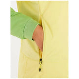 Marmot Womens Novus LT Hybrid Hooded Jacket - Light Yellow/Kiwi (Insulated Midlayer)