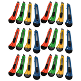 24 pcs Box Cutter Knife Pack Bulk Pack - Retractable Utility Blade 10.8mm
