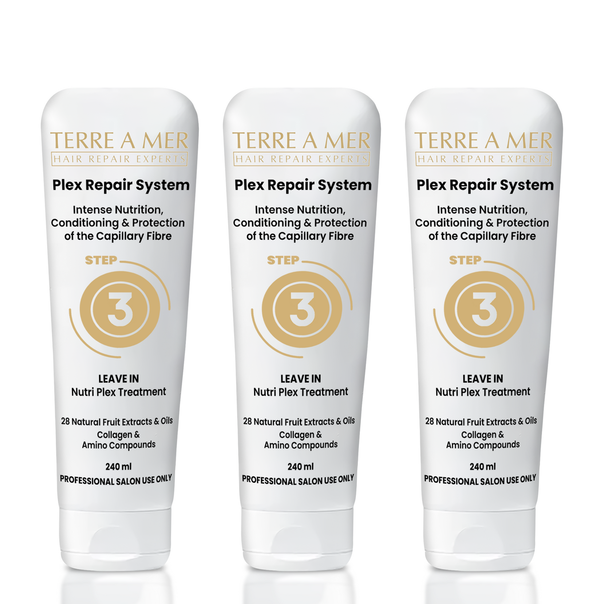 terreamer Plex Repair Step 3 240ml - Leave-In Hair Bond Treatment (Amino Acids & Collagen)