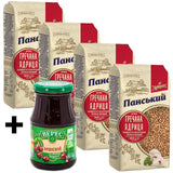 4kg Ukrainian Roasted Buckwheat Groats Kasha – 4 x 1kg Grechka + VERES Sour Cherry Jam Spread Varenya