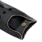 The Suited Racer x Dents Touchscreen Leather Driving Gloves Limited Edition - Black/Gold