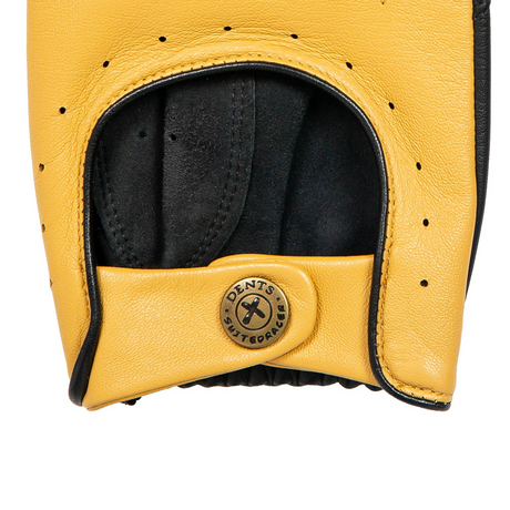 Dents Mens The Suited Racer Touch Screen Genuine Leather Driving Gloves - Cork/Black