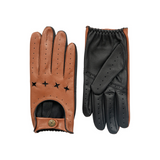 The Suited Racer x Dents Touchscreen Leather Driving Gloves Limited Edition - Tan/Black