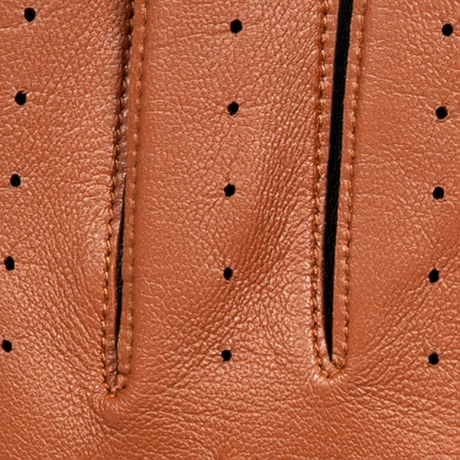 The Suited Racer x Dents Touchscreen Leather Driving Gloves Limited Edition - Tan/Black