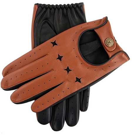 The Suited Racer x Dents Touchscreen Leather Driving Gloves Limited Edition - Tan/Black