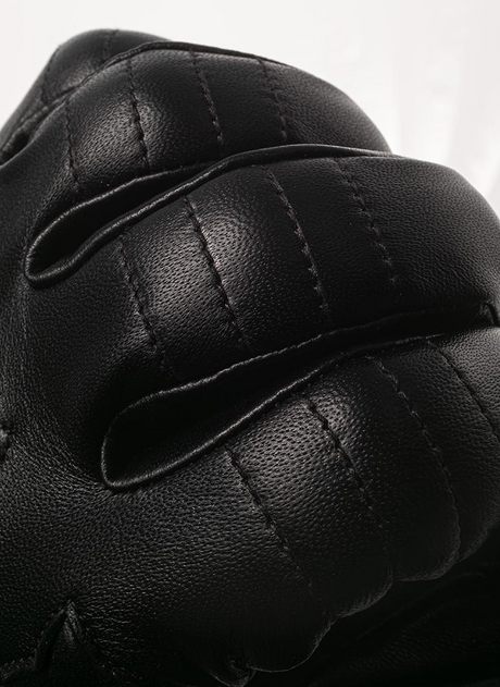 The Suited Racer x Dents Mens Cashmere Lined Leather Driving Gloves - Black