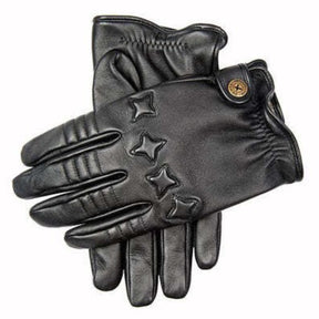 The Suited Racer x Dents Mens Cashmere Lined Leather Driving Gloves - Black