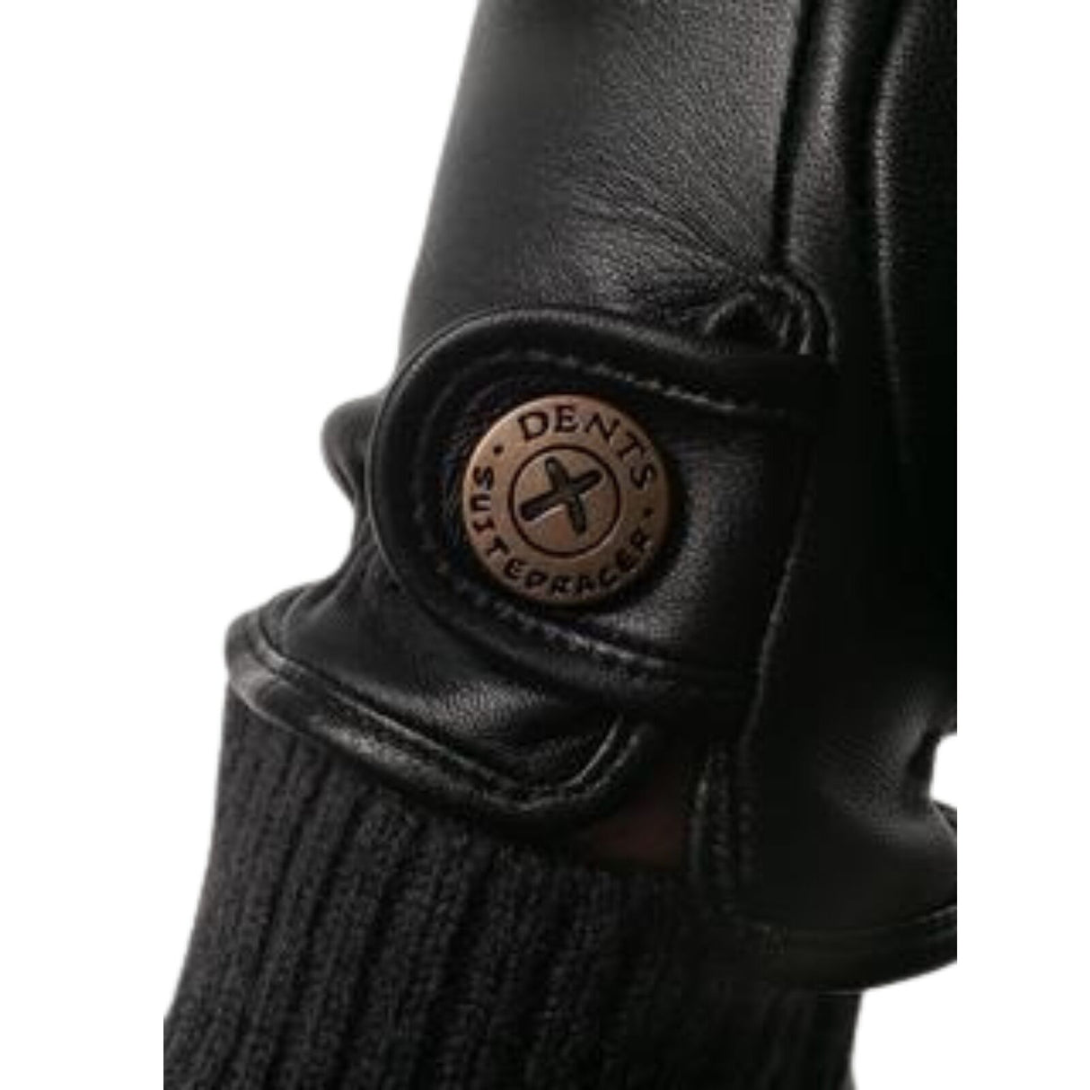 The Suited Racer x Dents Mens Cashmere Lined Leather Driving Gloves - Black