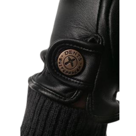 The Suited Racer x Dents Mens Cashmere Lined Leather Driving Gloves - Black