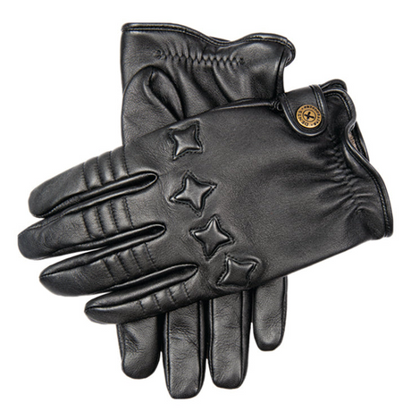 The Suited Racer x Dents Mens Cashmere Lined Leather Driving Gloves - Black
