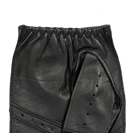 Dents Snetterton Mens Fingerless Leather Driving Gloves - Black