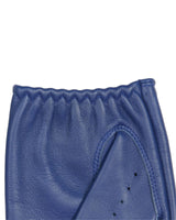 Dents Snetterton Mens Fingerless Leather Driving Gloves in Royal Blue