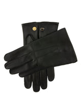 Dents Mens Sandhurst Three-Point Leather Unlined Officers Gloves in Black - 10.5
