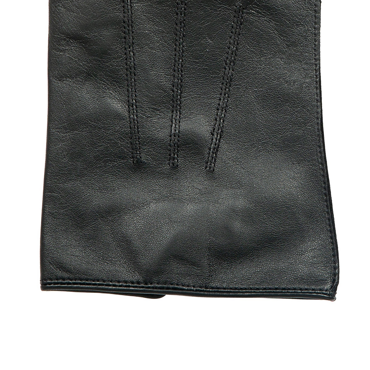 Dents Mens Sandhurst Three-Point Leather Unlined Officers Gloves in Black