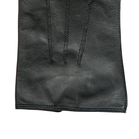 Dents Mens Sandhurst Three-Point Leather Unlined Officers Gloves in Black