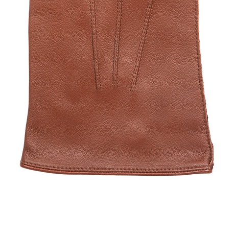Dents Mens Sandhurst Three-Point Leather Unlined Officers Gloves in English Tan