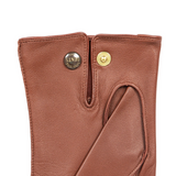 Dents Mens Sandhurst Three-Point Leather Unlined Officers Gloves in English Tan