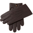 Dents Mens Kent Perforated Leather Gloves - Brown (3-Point Stitch & Palm Vent)