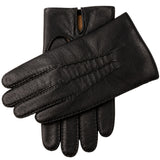 Dents Mens Kent Perforated Leather Gloves - Black (3-Point Stitch & Palm Vent)