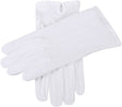 Dents Mens Cotton Dress Gloves With Palm Vent And 3-Point Stitch Detail - White