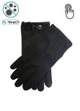 Dents Mens Viral Off Touchscreen Cotton Gloves Anti Viral - Black
