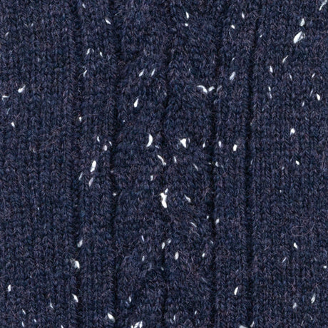 Dents Men’s Touchscreen Cable Knit Gloves with Marl Yarn - Navy