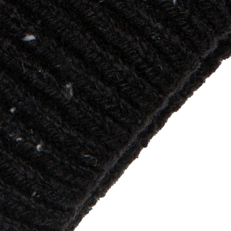 Dents Mens Fingerless Wool Blend Knitted Gloves w/ Marl Yarn - Black