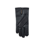 Dents Mens Classic Leather Gloves With 3-Point Stitch and 100% Cashmere Lining - Black