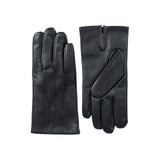 Dents Mens Classic Leather Gloves With 3-Point Stitch and 100% Cashmere Lining - Black