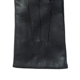 Dents Mens Classic Leather Gloves With 3-Point Stitch and 100% Cashmere Lining - Black