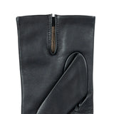 Dents Mens Classic Leather Gloves With 3-Point Stitch and 100% Cashmere Lining - Black