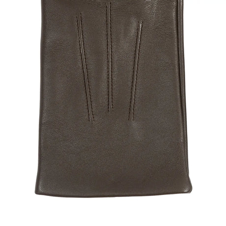 Dents Mens Classic Leather Gloves With 3-Point Stitch and 100% Cashmere Lining - Brown