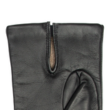 Dents Mens Touchscreen Three-Point Cashmere-Lined Leather Gloves in Black