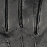 Dents Mens Touchscreen Three-Point Cashmere-Lined Leather Gloves in Black