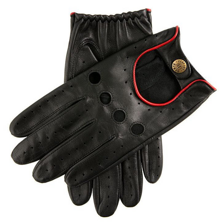 Dents Mens Silverstone Touchscreen Driving Gloves - Black Berry