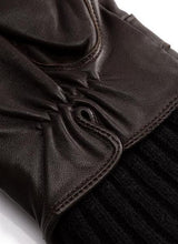 Dents Mens Sherston Water Resistant Stitch Detail Leather Gloves - Black