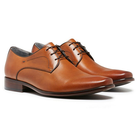 Julius Marlow Mens Keen Derby Work Leather Shoes - Cognac