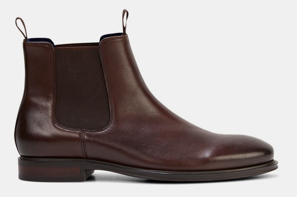 Julius Marlow Longreach Leather Chelsea Boots in Mocha