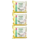 3x Simple 25 Wipes Sensitive Skin Brightening Wipes (Pack)
