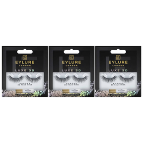 3x Eylure Luxe 3D Aurora Faux Mink Lashes (Pack)